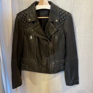 All saints cargo biker leather jacket US 10/UK 14